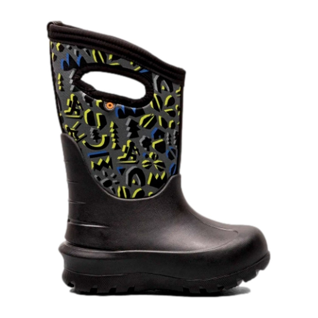 Bogs Outdoor Boots Boys Neo Classic Adventure Print Black 72876 Image 3