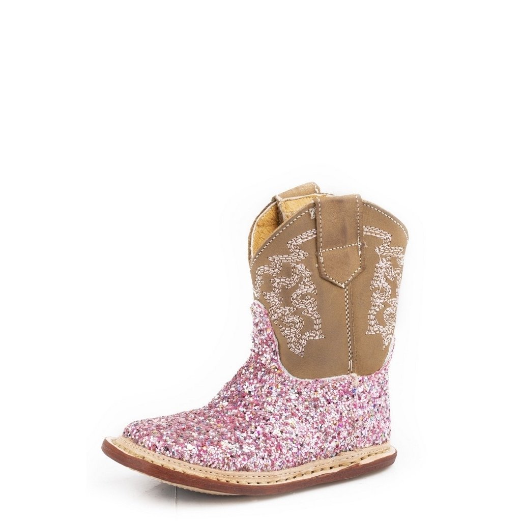 Roper Western Boots Girls Glitter Queen Pink 09-016-7912-8625 PI Image 1