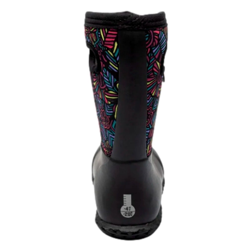 Bogs Outdoor Boots Girls Floral Wild Garden Print Easy On 72885 Image 4