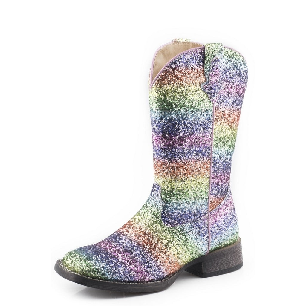 Roper Western Boot Girls Galore Rainbow Pink 09-018-1903-2996 PI Image 1