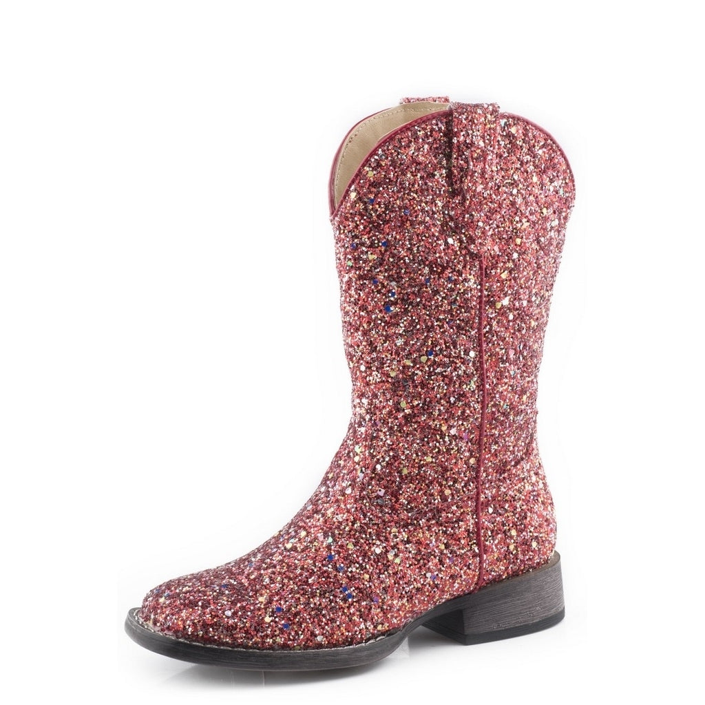 Roper Western Boot Girls Glitter Galore Square Red 09-018-1903-2995 RE Image 1