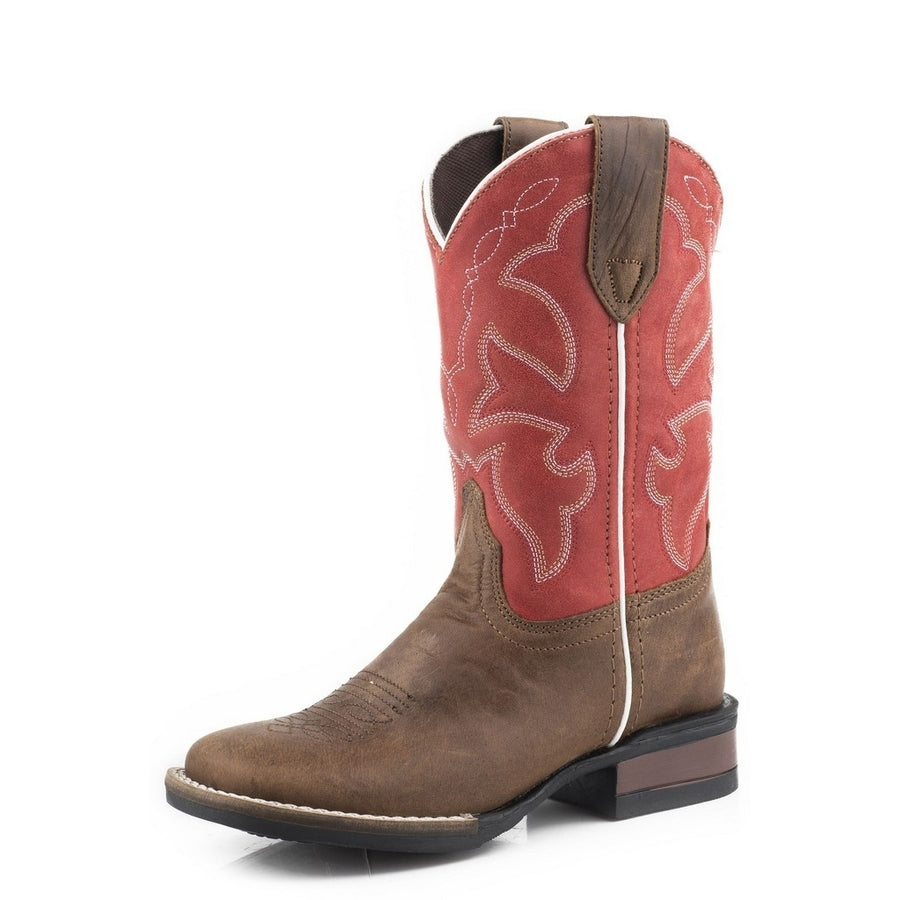 Roper Western Boot Girl Monterey Leather Coral Tan 09-018-0911-2940 TA Image 1