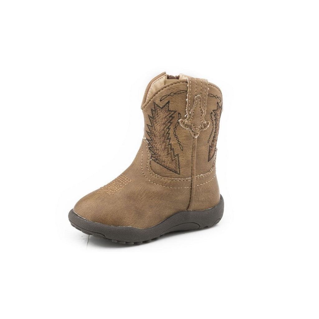 Roper Western Boot Boys Billy Faux Flexible Tan 09-016-1900-2988 TA Image 1