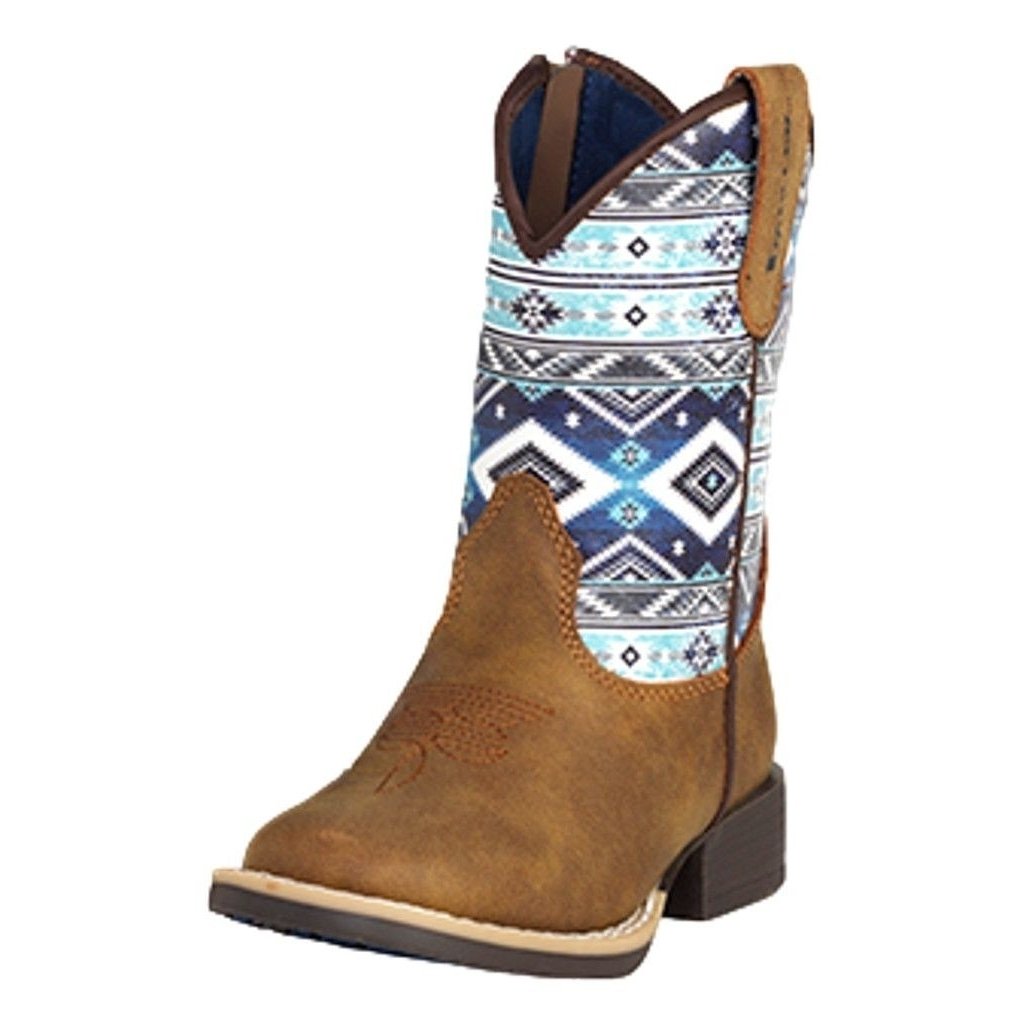 Twister Western Boots Boys Heston Round Toe Aztec Print Tan 4448108 Image 1