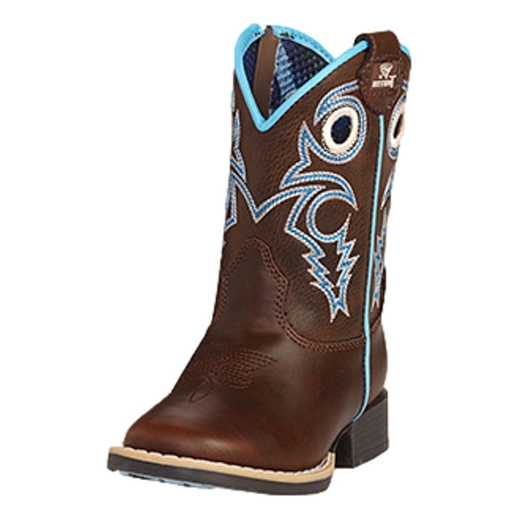 Twister Western Boots Boys Hudson Square Toe Stitched Brown 4447902 Image 1