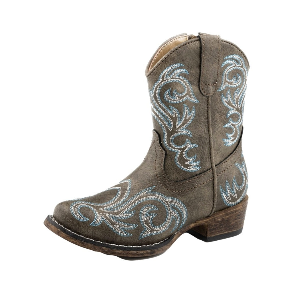 Roper Western Boots Boys Riley Snip Brown 09-017-1566-2025 BR Image 1