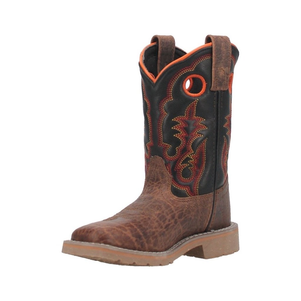 Dan Post Western Boots Boys Rye Square Toe Sand Black DPC3910 Image 1