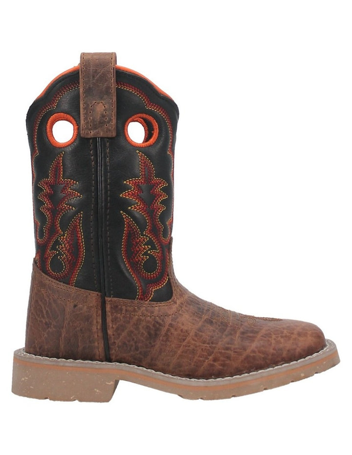 Dan Post Western Boots Boys Rye Square Toe Sand Black DPC3910 Image 3