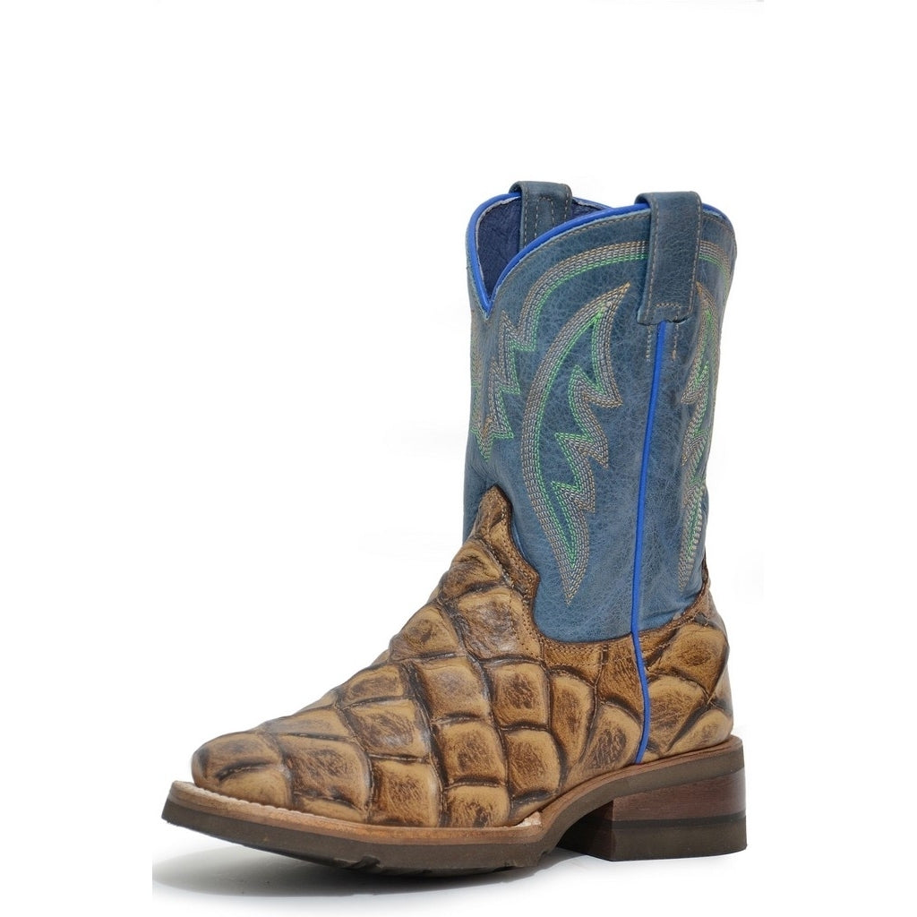 Roper Western Boots Boys Big Fish Pirarucu Marbled 09-018-7023-8452 TA Image 1