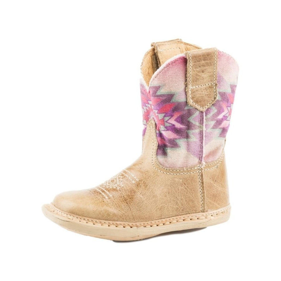 Roper Western Boots Girls Mayan Aztec Tan 09-016-7912-1367 TA Image 1