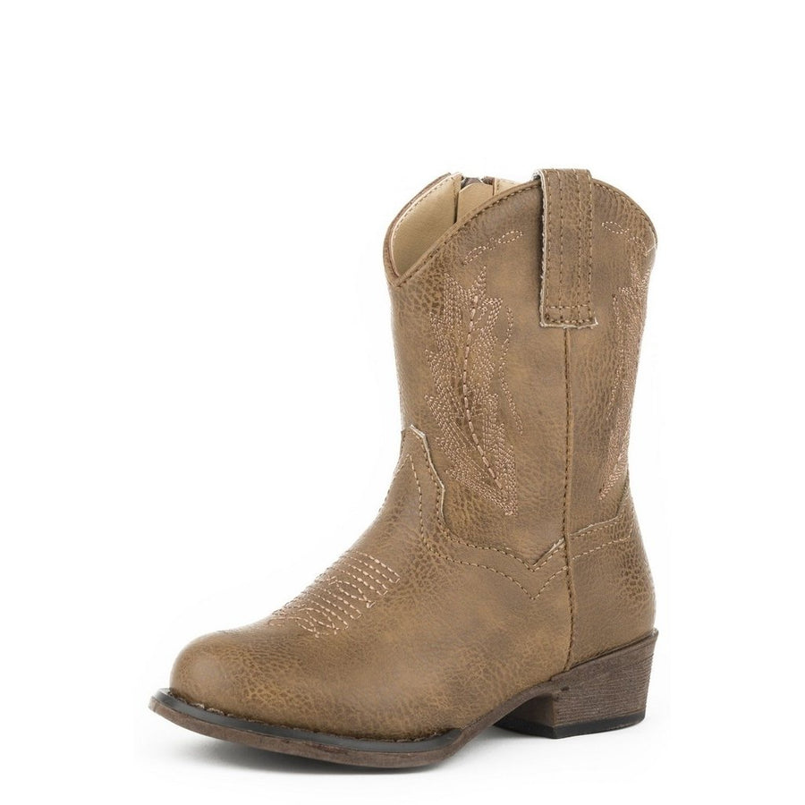 Roper Western Boots Girls Taylor Zipper Tan 09-017-1939-2406 TA Image 1