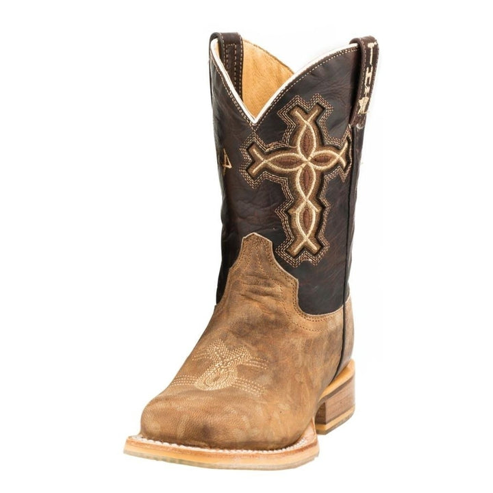 Tin Haul Western Boots Boys I Believe 8" Shaft Tan 14-018-0007-0775 TA Image 1