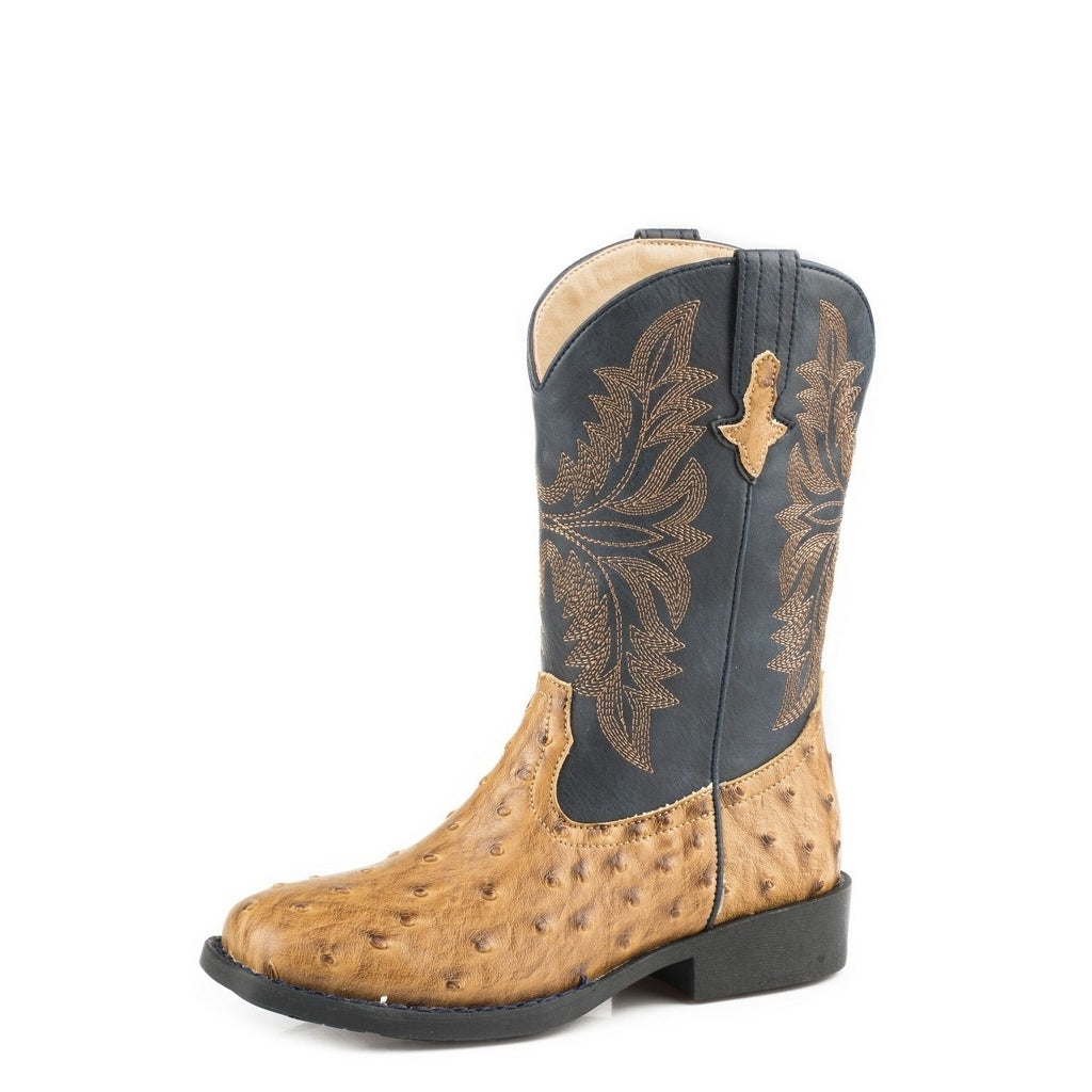 Roper Western Boots Boys Cowboy Cool Tan 09-018-1224-1526 TA Image 1