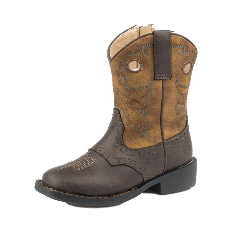 Roper Western Boots Boys Daniel Inside Zip Brown 09-017-1224-2210 BR Image 1