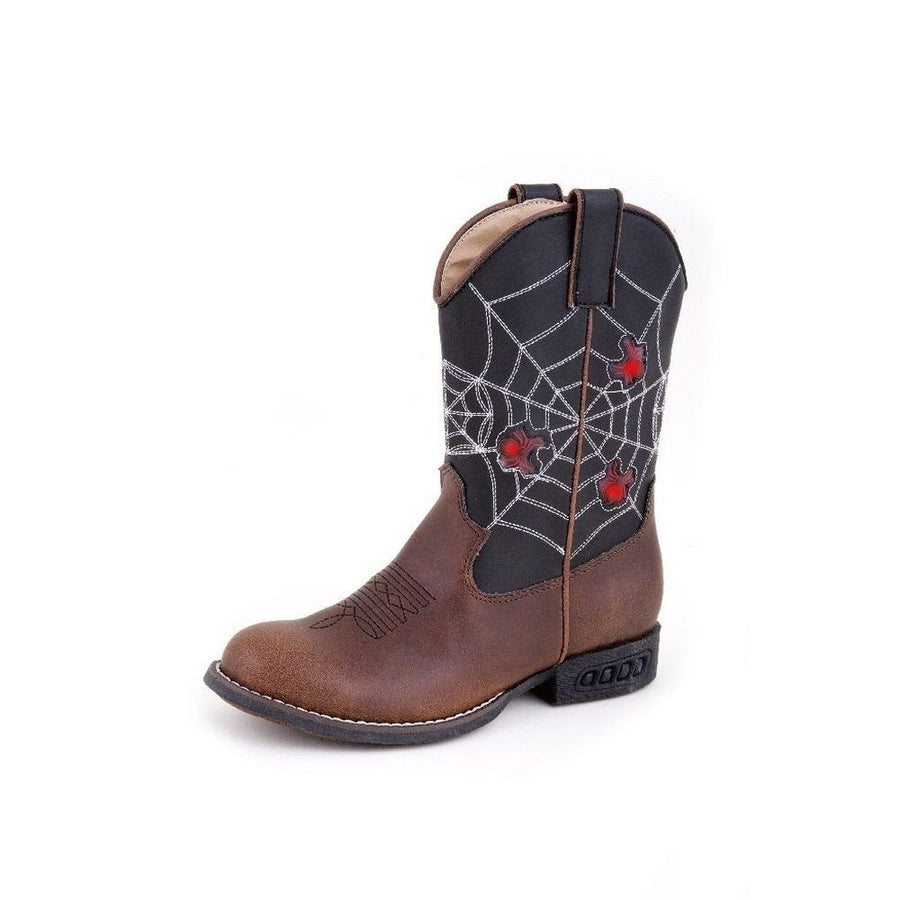 Roper Western Boots Boys Kids Spider Light Brown 09-018-1201-1211 BR Image 1