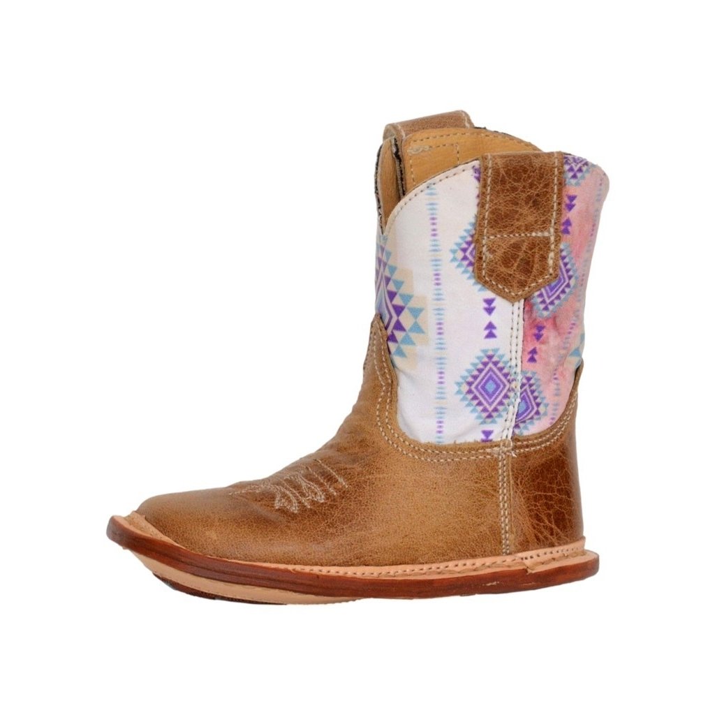 Roper Western Boots Girls Az Aztec Cowbabies Tan 09-016-7912-8494 TA Image 1