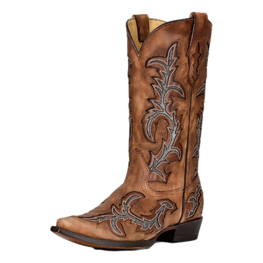 Corral Western Boots Mens Embroidery Inlay Leather Honey C3845 Image 1