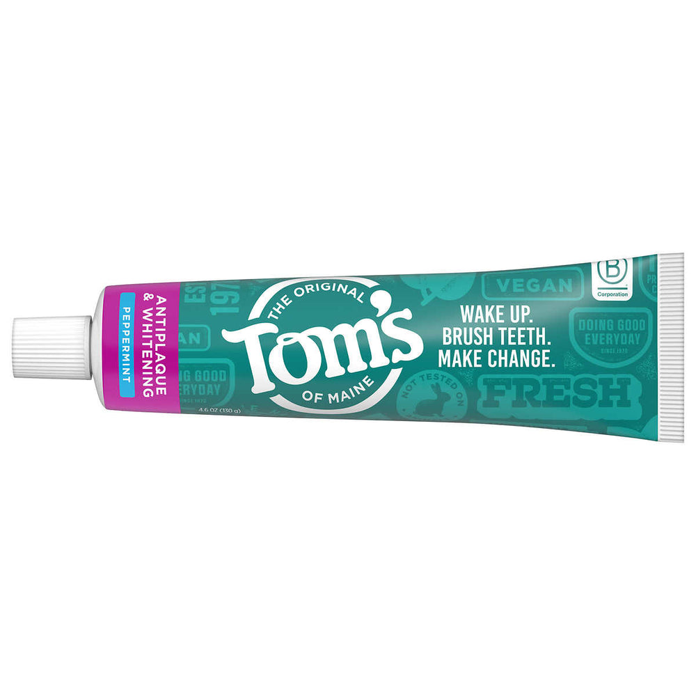 Toms of Maine Antiplaque and Whitening Toothpaste4.6 Ounce (Pack of 4) Image 2