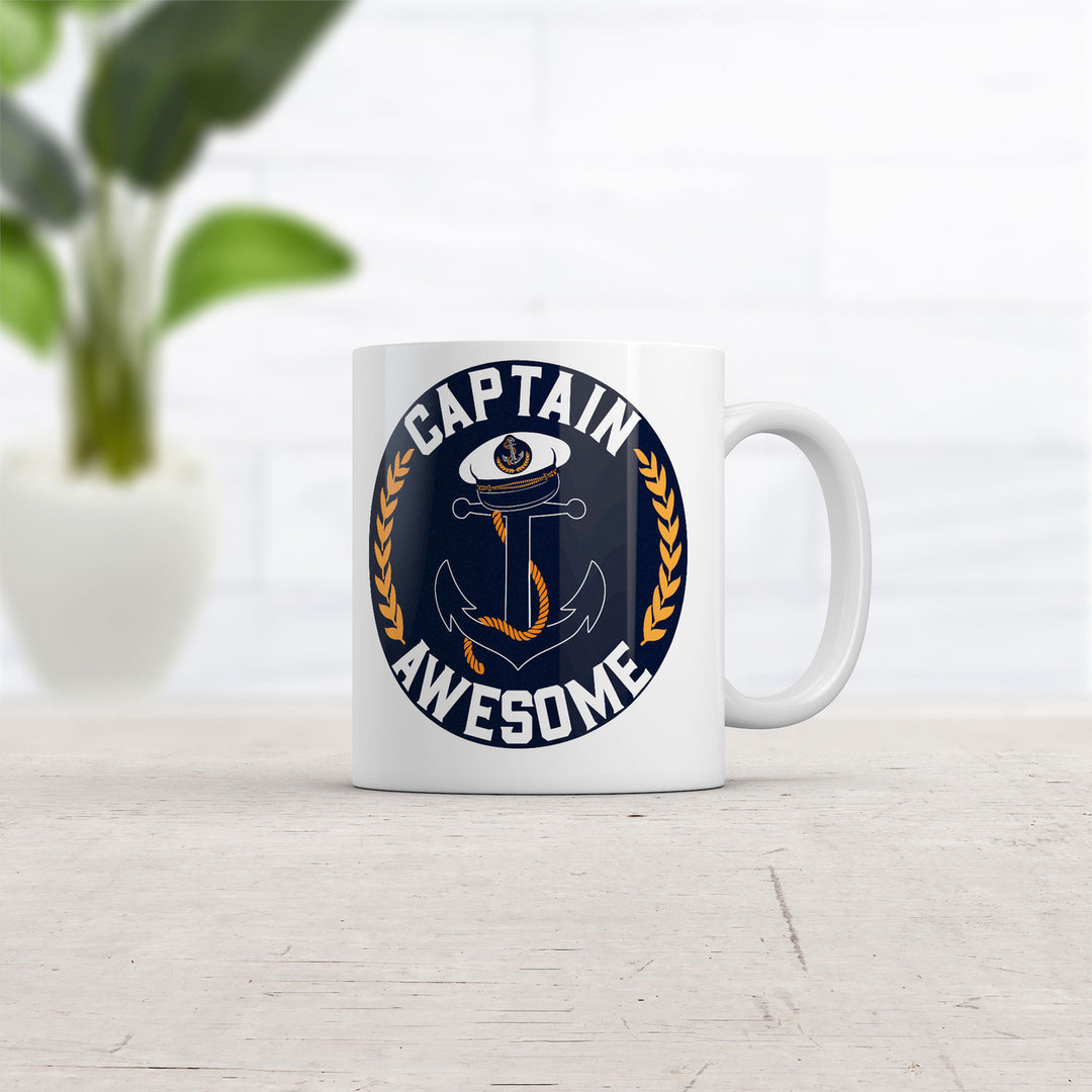 Captain Awesome Mug Funny Sarcastic Boating Graphic Coffee Cup-11oz Image 2