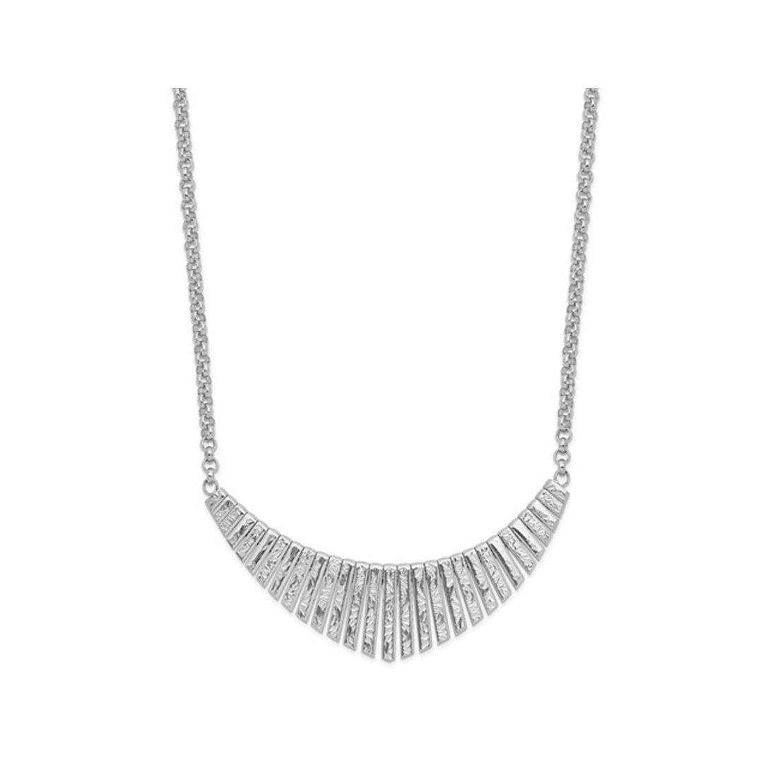 Sterling Silver Fancy Diamond Cut Necklace (18 Inches) Image 1