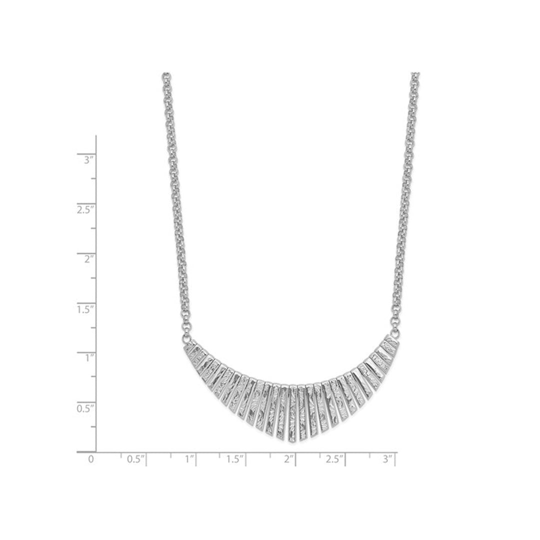 Sterling Silver Fancy Diamond Cut Necklace (18 Inches) Image 3