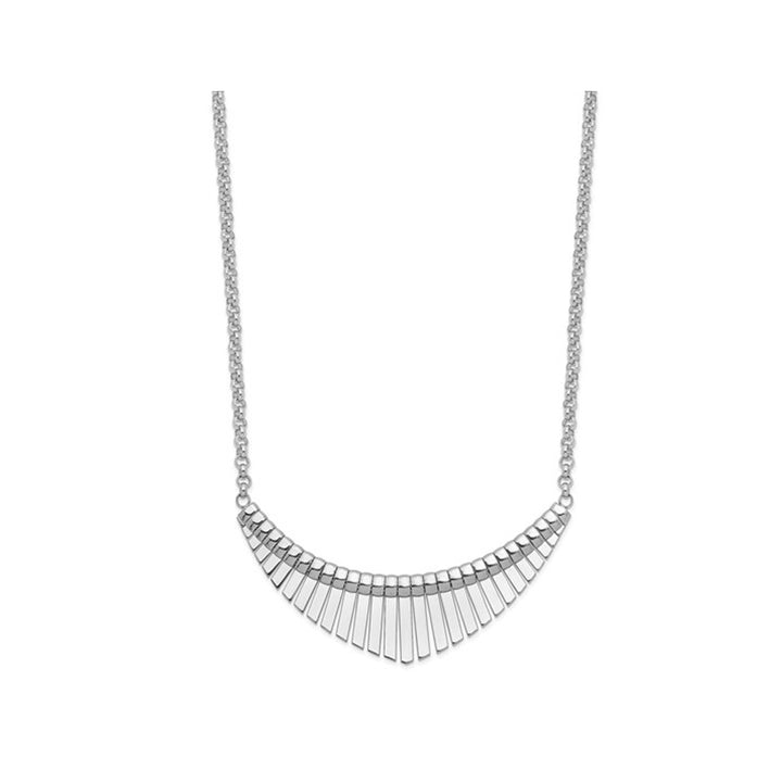 Sterling Silver Fancy Diamond Cut Necklace (18 Inches) Image 4