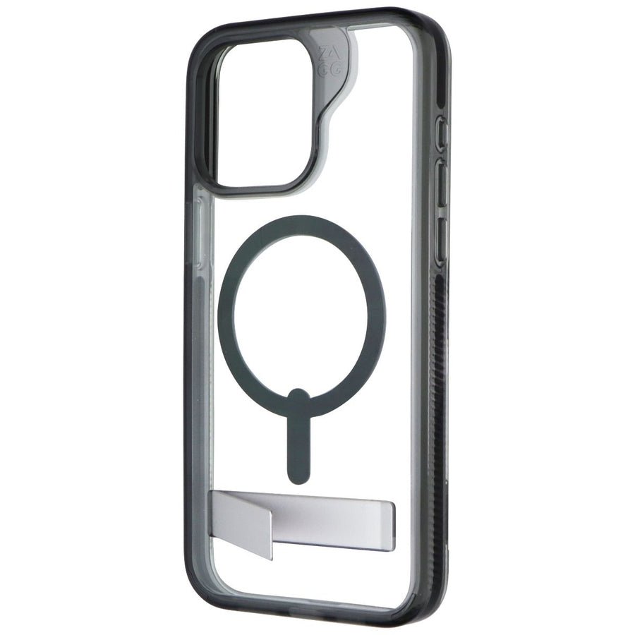 ZAGG Santa Cruz Snap with Kickstand Case for iPhone 15 Pro Max - Clear/Black Image 1
