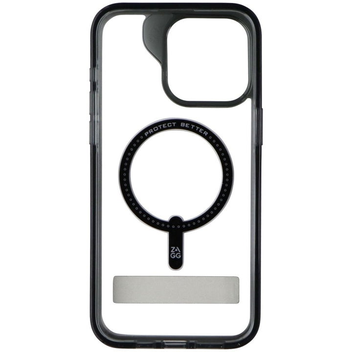 ZAGG Santa Cruz Snap with Kickstand Case for iPhone 15 Pro Max - Clear/Black Image 3