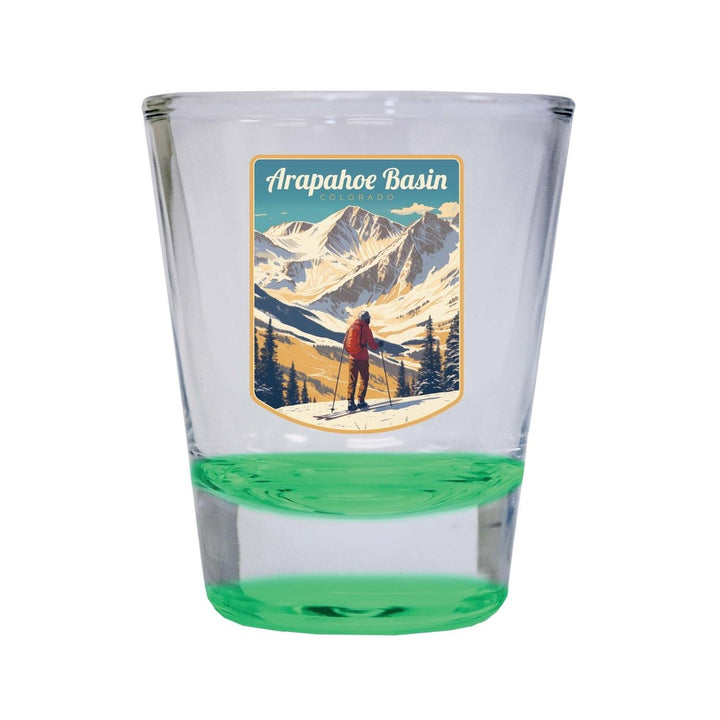 Arapahoe Basin Design A Souvenir 2 Ounce Shot Glass Round Image 1