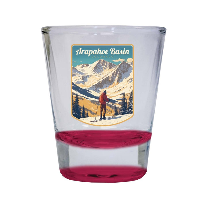 Arapahoe Basin Design A Souvenir 2 Ounce Shot Glass Round Image 1