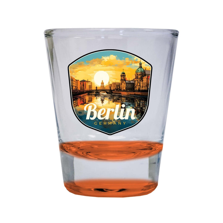 Berlin Germany Design C Souvenir 2 Ounce Shot Glass Round Image 4