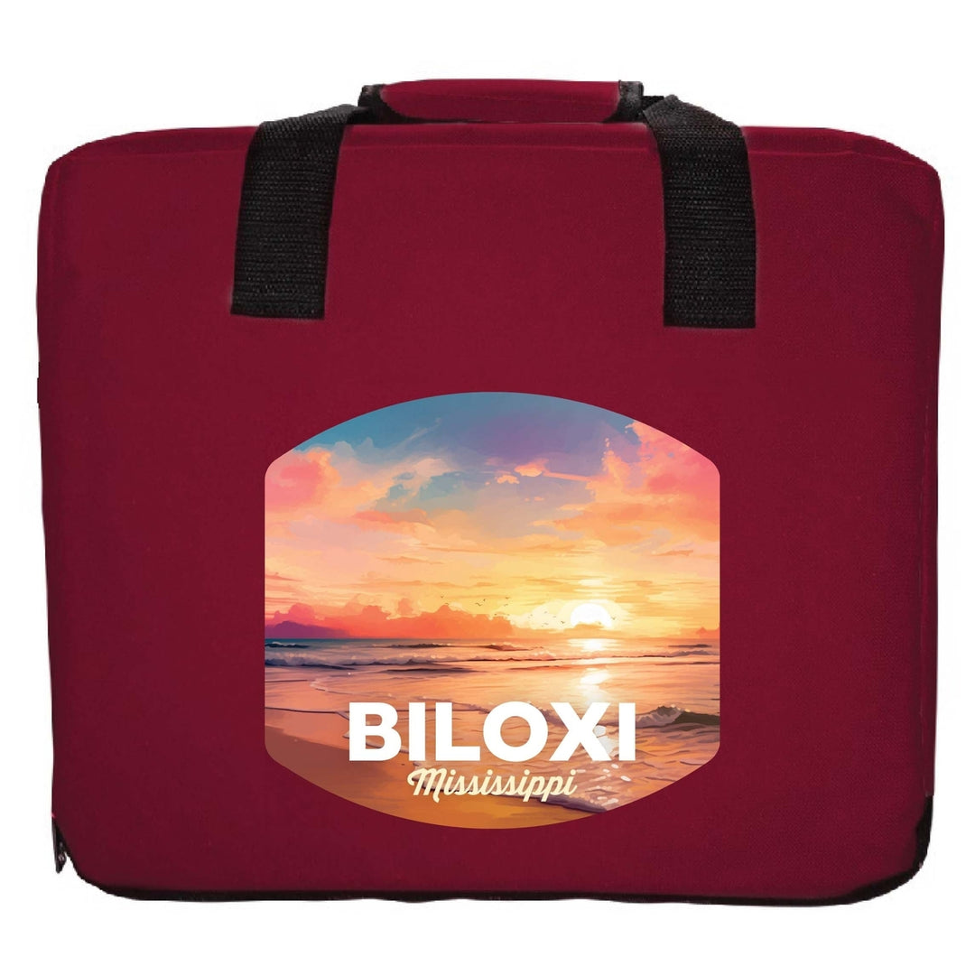 Biloxi Mississippi Design B Souvenir Destination Seat Cushion Image 3