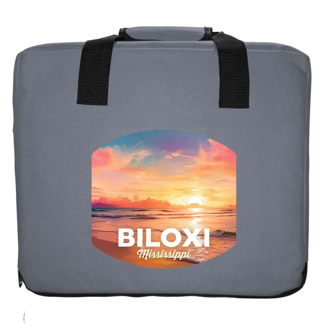 Biloxi Mississippi Design B Souvenir Destination Seat Cushion Image 4