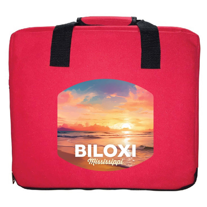 Biloxi Mississippi Design B Souvenir Destination Seat Cushion Image 4