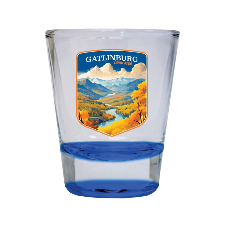 Gatlinburg Tennessee Design D Souvenir 2 Ounce Shot Glass Round Image 4