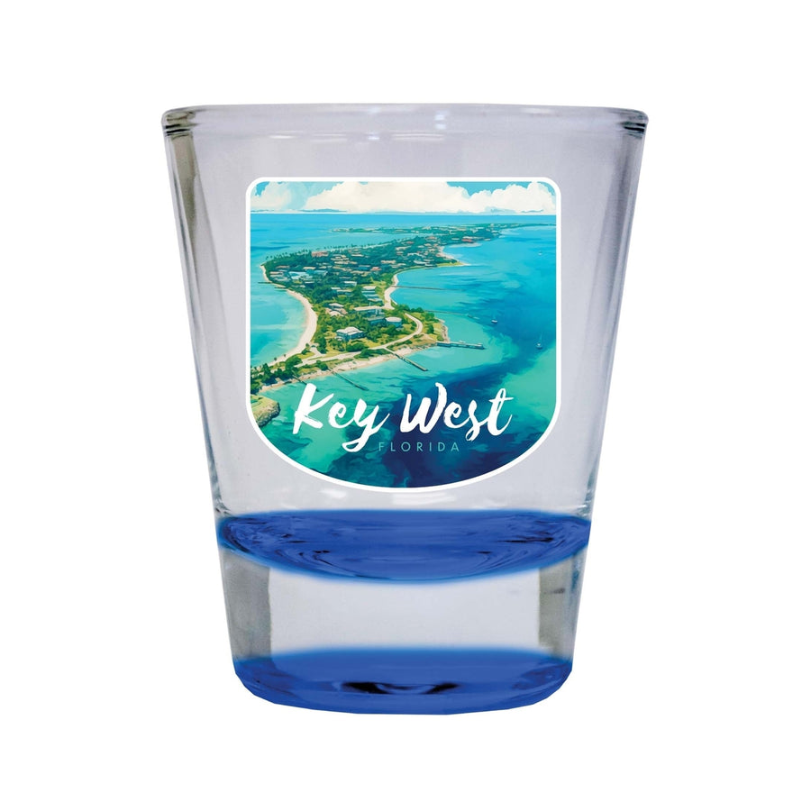 Key West Florida Design A Souvenir 2 Ounce Shot Glass Round Image 1