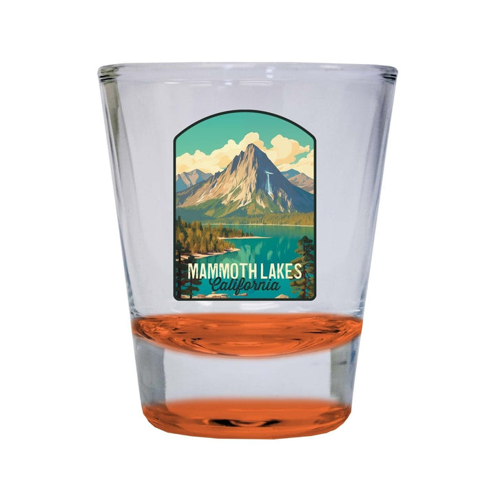 Mammoth Lakes California Design A Souvenir 2 Ounce Shot Glass Round Image 1