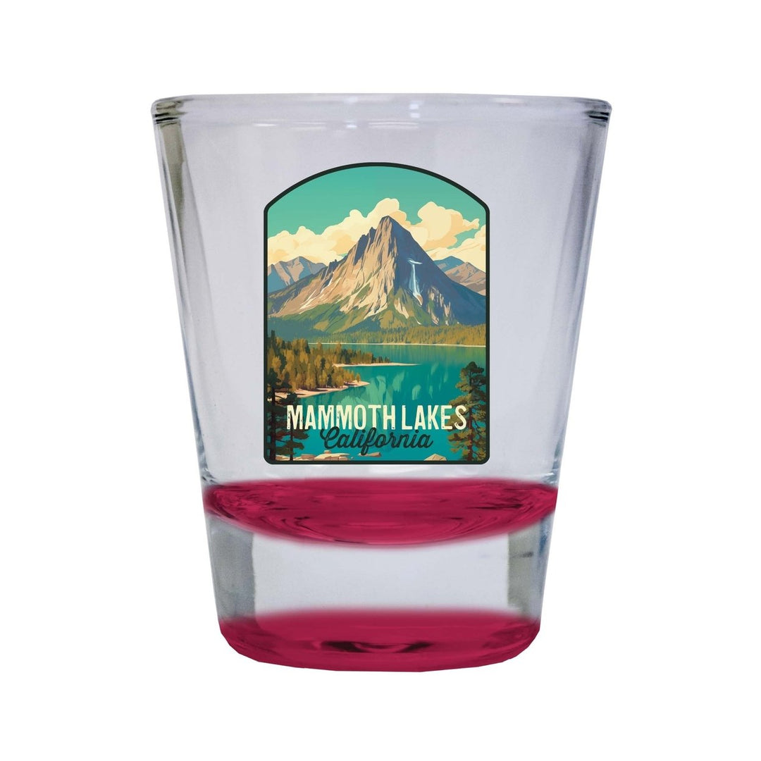 Mammoth Lakes California Design A Souvenir 2 Ounce Shot Glass Round Image 1