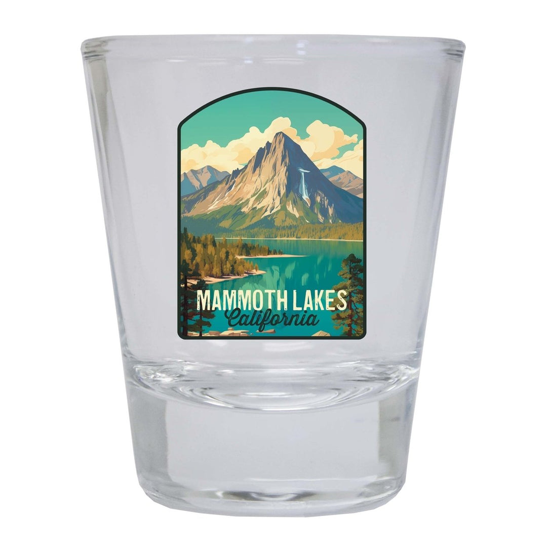 Mammoth Lakes California Design A Souvenir 2 Ounce Shot Glass Round Image 1