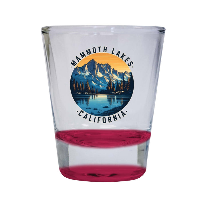 Mammoth Lakes California Design B Souvenir 2 Ounce Shot Glass Round Image 1