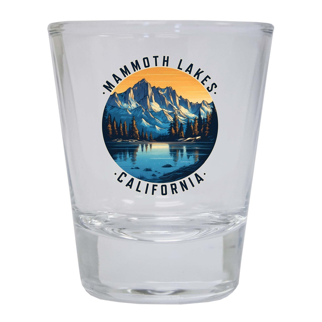 Mammoth Lakes California Design B Souvenir 2 Ounce Shot Glass Round Image 4