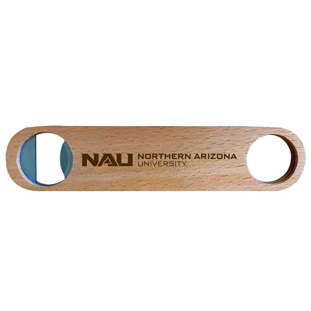 Northern Arizona University Engraved Wooden Bottle Opener Officially Licensed Collegiate Product Image 1