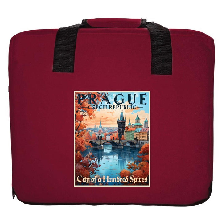 Prague Czech Republic Design A Souvenir Destination Seat Cushion Image 1