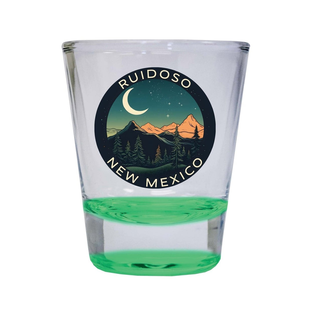 Ruidoso Mexico Design A Souvenir 2 Ounce Shot Glass Round Image 1