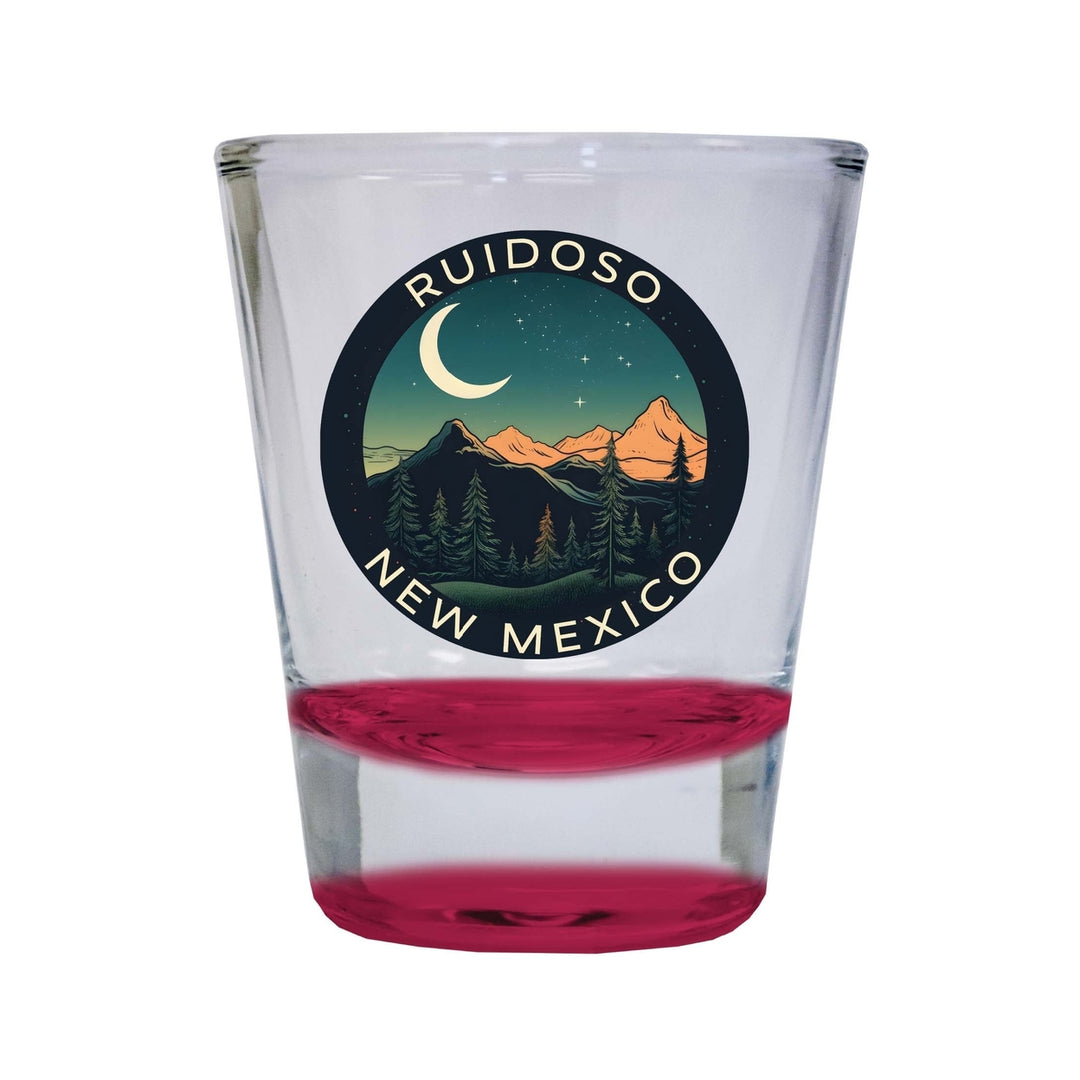 Ruidoso Mexico Design A Souvenir 2 Ounce Shot Glass Round Image 4