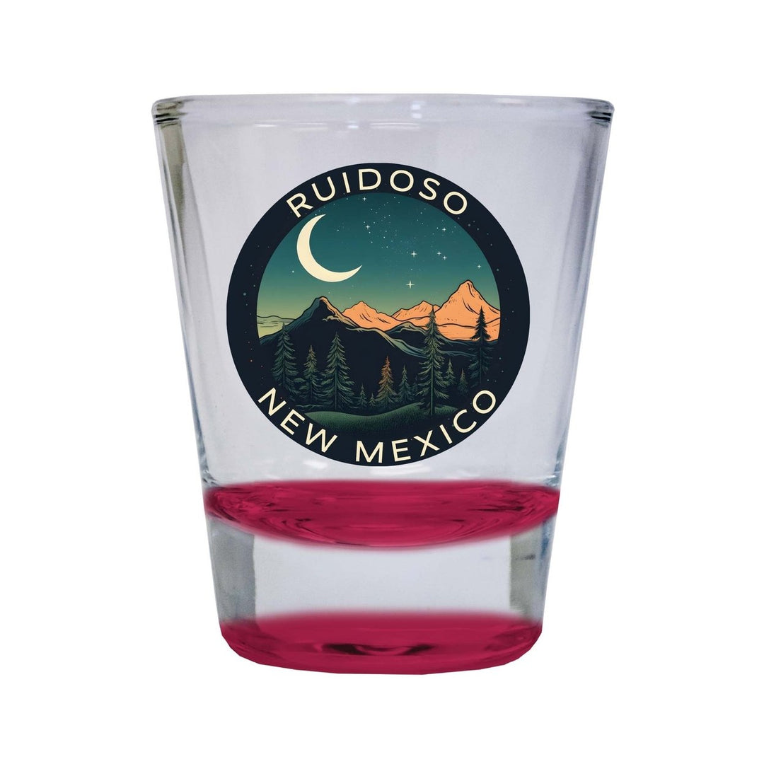 Ruidoso Mexico Design A Souvenir 2 Ounce Shot Glass Round Image 1