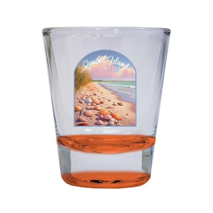 Sanibel Island Florida Design B Souvenir 2 Ounce Shot Glass Round Image 4