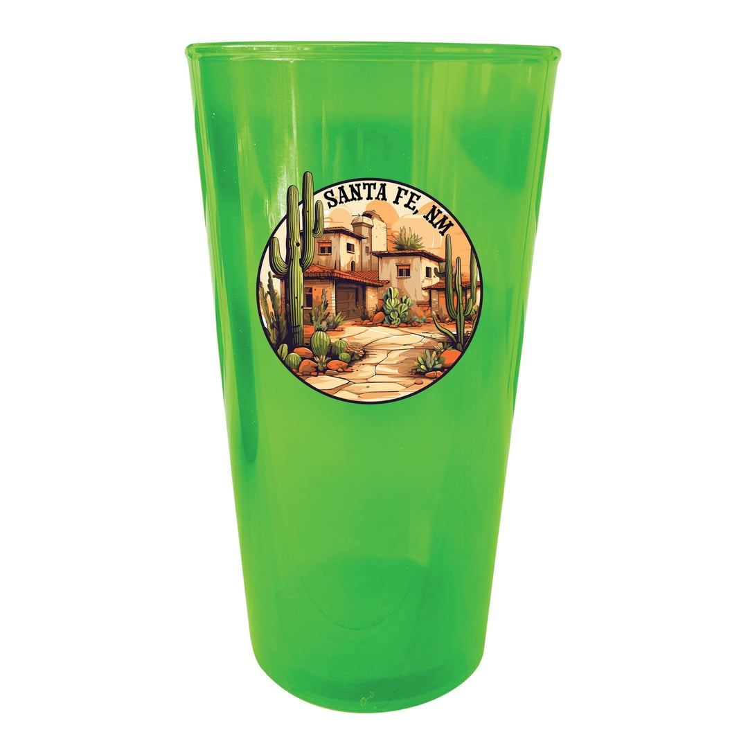 Santa Fe Mexico Design D Souvenir Plastic 16 oz pint Image 1