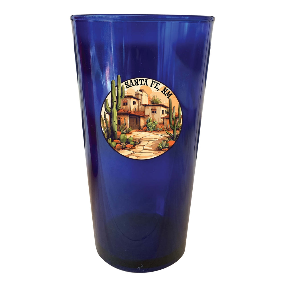 Santa Fe Mexico Design D Souvenir Plastic 16 oz pint Image 2