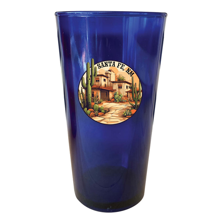 Santa Fe Mexico Design D Souvenir Plastic 16 oz pint Image 2